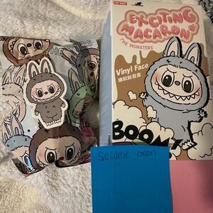 Pop Mart The Monsters Exciting Macaron - sesame bean labubu